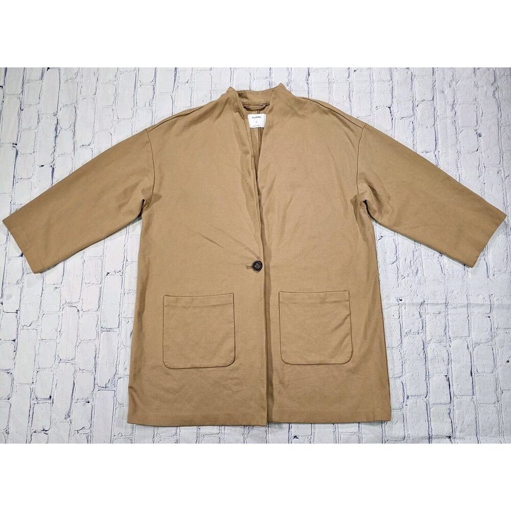 Old Navy WOMENS SIZE XL Ponte Knit Cocoon Coat Khaki Oversized